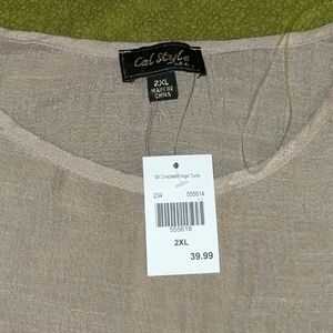 New Tagged Tan Tunic